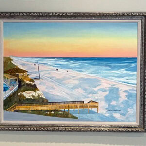 Pink Sunset in Destin   Commissioned original oil on canvas 32" x 43"